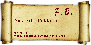 Perczell Bettina névjegykártya