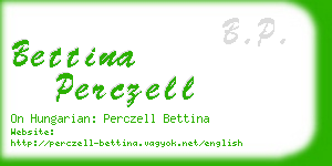 bettina perczell business card